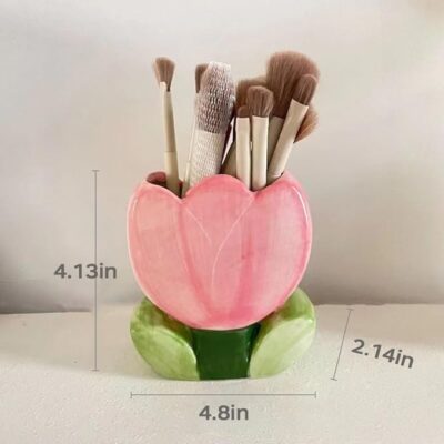 Ceramic Tulip Flower Design Makeup Brush