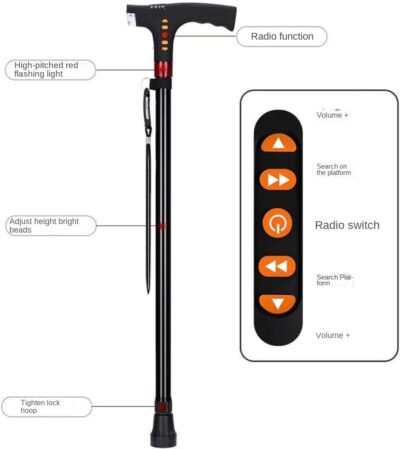 Smart Walking Stick with LED Lights