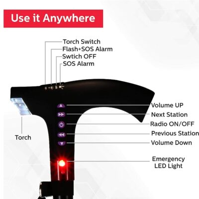 Smart Walking Stick with LED Lights