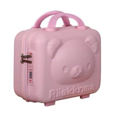 Portable Makeup Travel Case Hand Luggage 12 Inch, Pressure-Proof ABS Carrying Makeup Case Suitcase with Elastic Band, Small Hard Shell Cosmetic Case for Travel Camping Women Girl (Style-03)