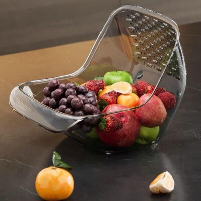 Drain Basket & Colander with Strainer - Fruit Cleaner Bowl Set with Integrated Design, Heat-Resistant & Non-Deformable