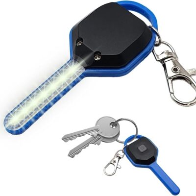 Key Fob with Permanent Flashing LED Light, Ideal for Night Walks and Emergency Situations