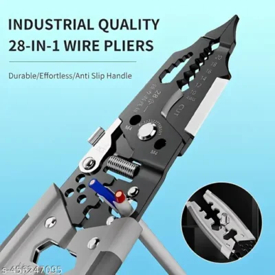 28 in 1 Self-Adjusting Wire Stripper Cutter, Universal Automatic Electrical Wire Strippers for Wire Stripping, Cable Cutting, Crimping Tool for Cutting, Stripping, Shearing