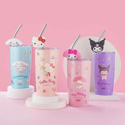 Hello Kitty Tumbler with Cover & Straw 600ml