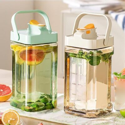 Water Pitcher Drinkware Fridge Beverage Dispenser for Beverage Milk Lemonade Green
