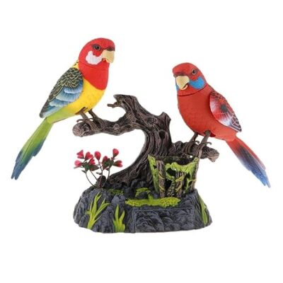 Simulated Chirping Dancing Parrot Realistic Motion Sensor Singing Moving Toy
