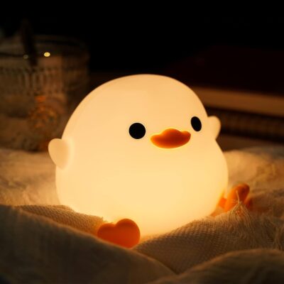 Duck Lamp, Night Light Kids with Cute Duck Light Design, Soft Touch, Rechargeable Toddler Baby Night Light Portable Silicone Animal Kids Lamp