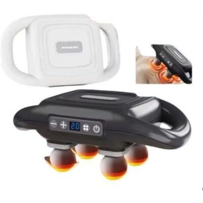 4-Head Massage Gun Deep Tissue, Muscle Massager 20 Intensities & 6 Massage Modes, 4-Head Back Massager for Pain Relief in Back, Leg, Neck, Shoulder and Body, Perfect Gifts