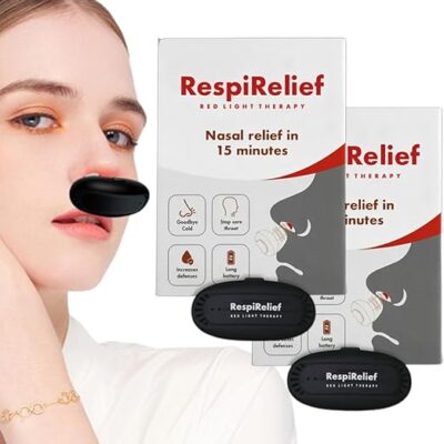 Respirelief Red Light Nasal Therapy Instrument, Portable Rechargeable Red Light Therapy Devices, Eliminate Nasal Congestion
